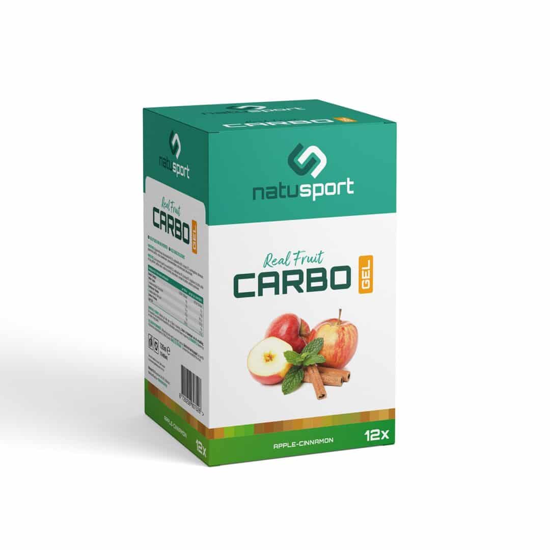 Natusport Real Fruit Carbo Gel 60 ml - display 12x60 ml - Apple Cinnamon - Duursport