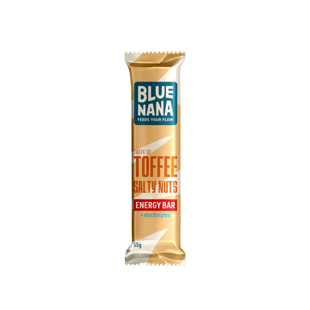 Blue Nana Energy Bar 55 gr - Toffee Salty Nuts - Duursport